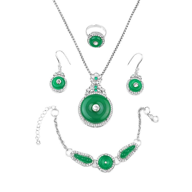 Ethnic protective amulet with zircon, buckle, pendant, universal accessory, Chinese style, ethnic style, micro incrustation, high-quality style 5