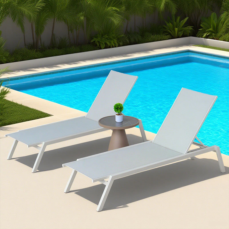 Silla de playa al aire libre balcón al aire libre villa junto a la piscina silla de playa plegable portátil silla de patio europea