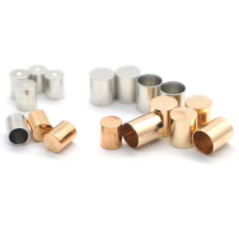 不锈钢吊桶平头圆头皮绳链扣蛇头手链项链绳帽收尾扣diy饰品配件