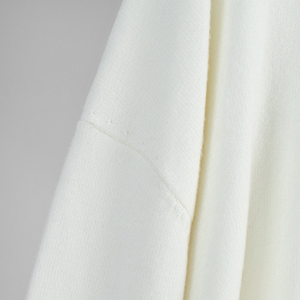 Bộ đầm áo len cổ cao dài tay phối chân váy dài dệt kim form rộng nữ — 50% Visco, 30% Polyester, 20% Nylon, Màu trắng be, Màu xanh lam, Màu xám chi tiết 33