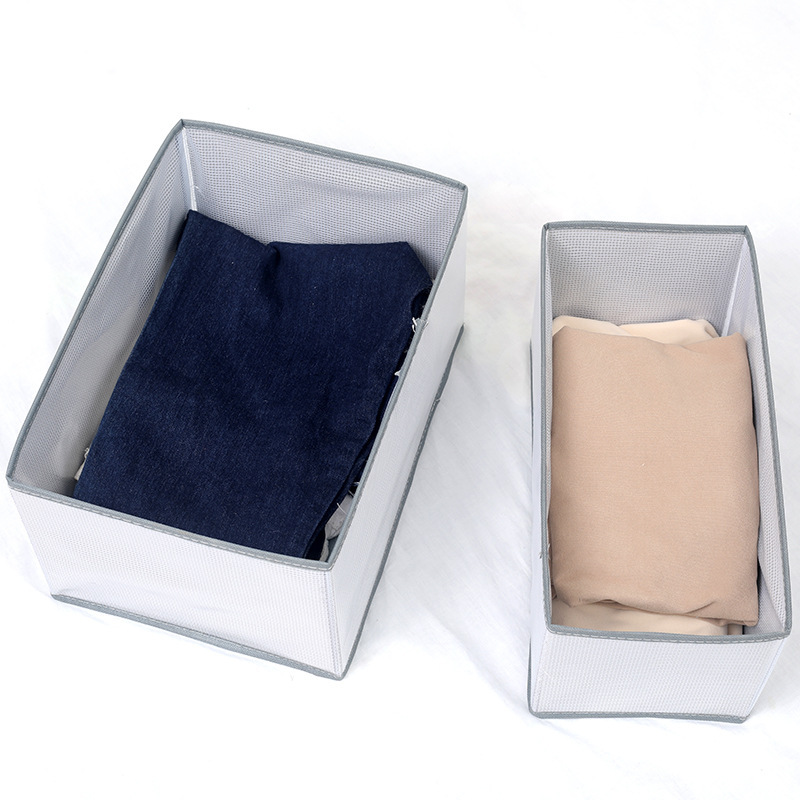 Ropa interior de malla transfronteriza pantalones caja de almacenamiento jeans cesta de almacenamiento transparente armario ropa caja de almacenamiento cajón