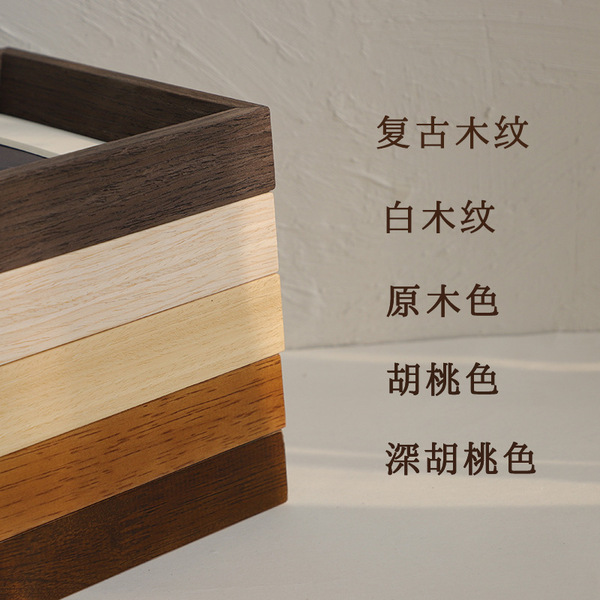 Wooden table wall photo frame from natural wood