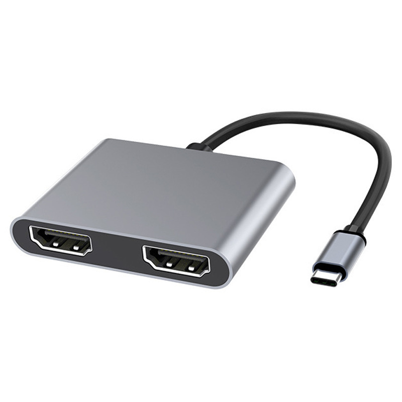Type-c - デュアルHDMI拡張ドック USB3.0カードリーダー PD急速充電ラップトップマルチスクリーン拡張ドック|undefined