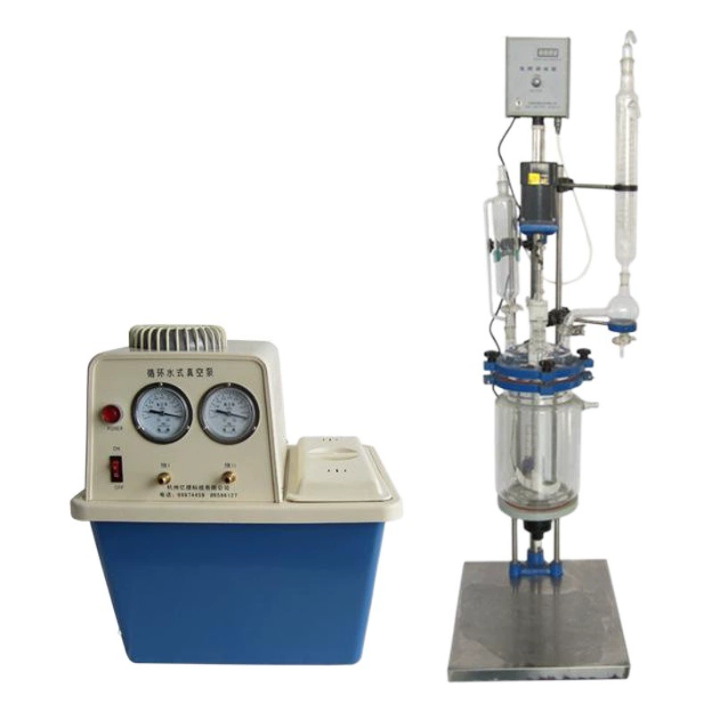 3L5L лаборатории небольшой двойной стеклянный реактор лаборатории рубашкой вакуумный стеклянный реактор