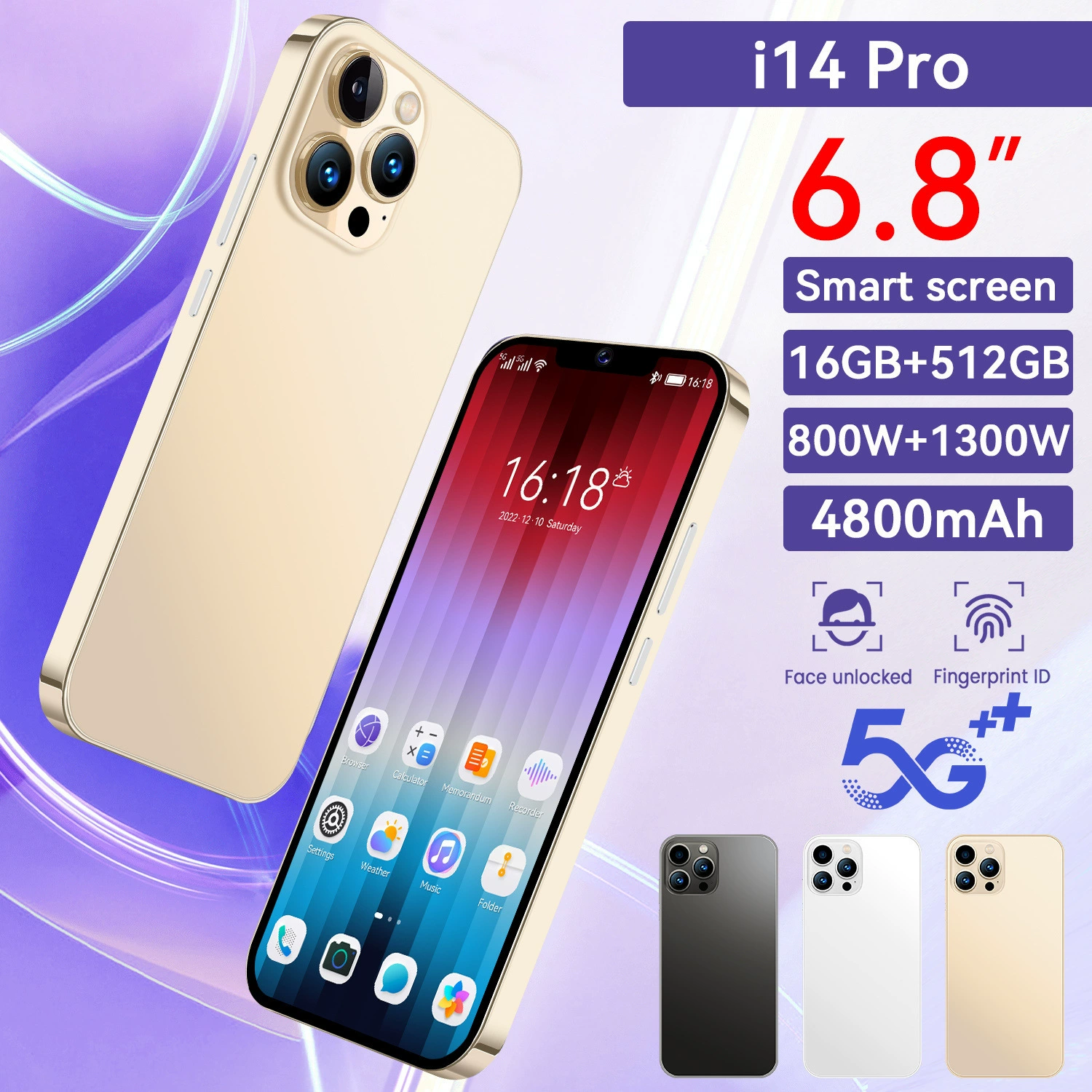 (Граница торговли), мобильный телефон, смартфон, intel core i14, pro6, 6.8 дюйма, широкий экран, 512gb, Android