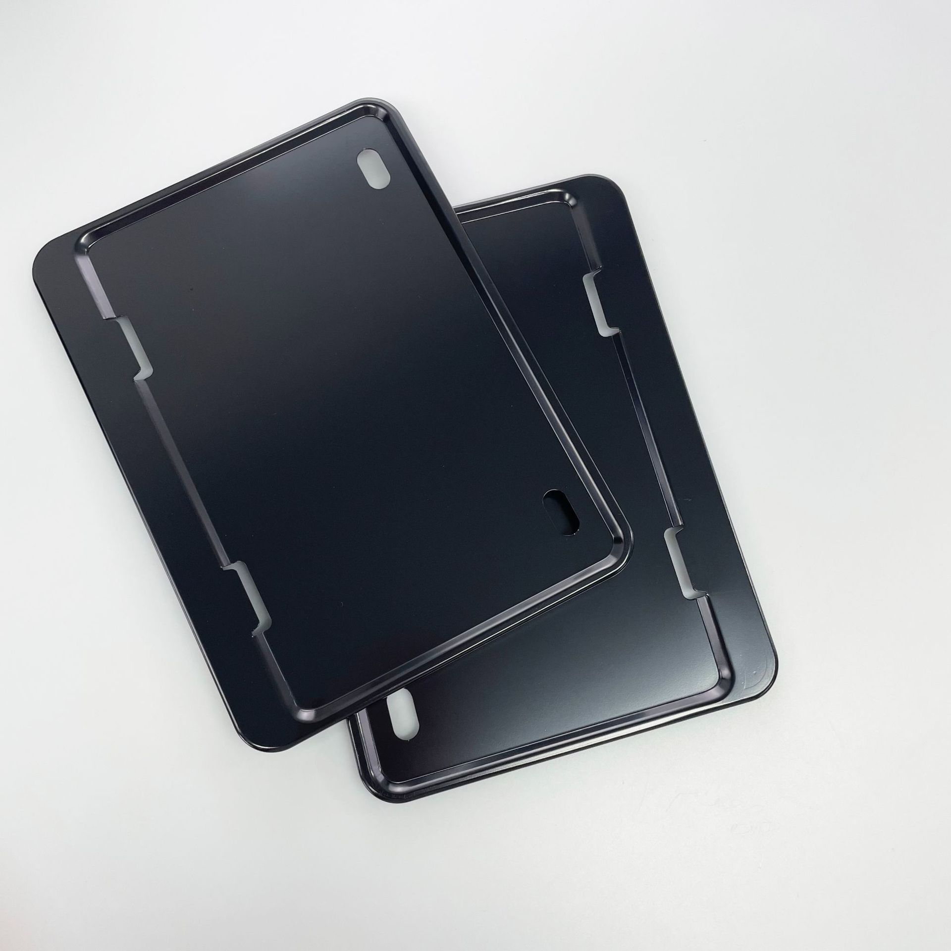 New national standard thickened metal aluminum alloy glossy black motorcycle license plate frame universal motorcycle rear license plate holder
