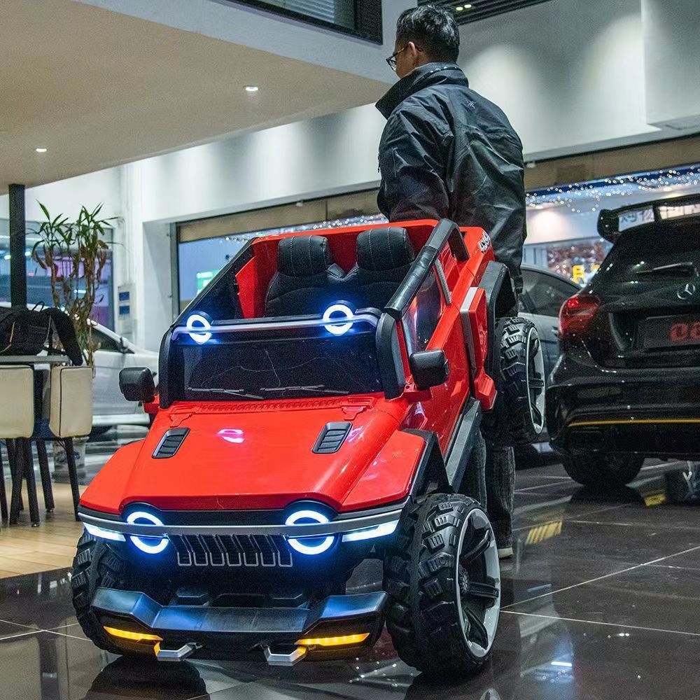 Nuevo tanque camioneta pickup grande Coche eléctrico para niños super grande doble coche de juguete para hombres y mujeres doble vehículo todoterreno al por mayor