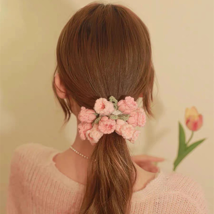 Woven knitted hair rope handmade