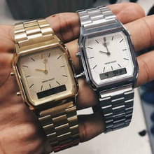 耐斯卡新款復古長方形小金表品牌同款金典女士手表初高中學生腕表