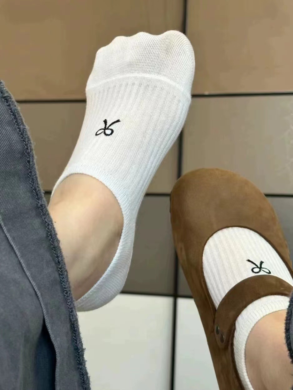 Japón vintage jacquard botón calcetines de dibujos animados arco calcetines deportivos para estudiantes calcetines poco profundos calcetines transpirables