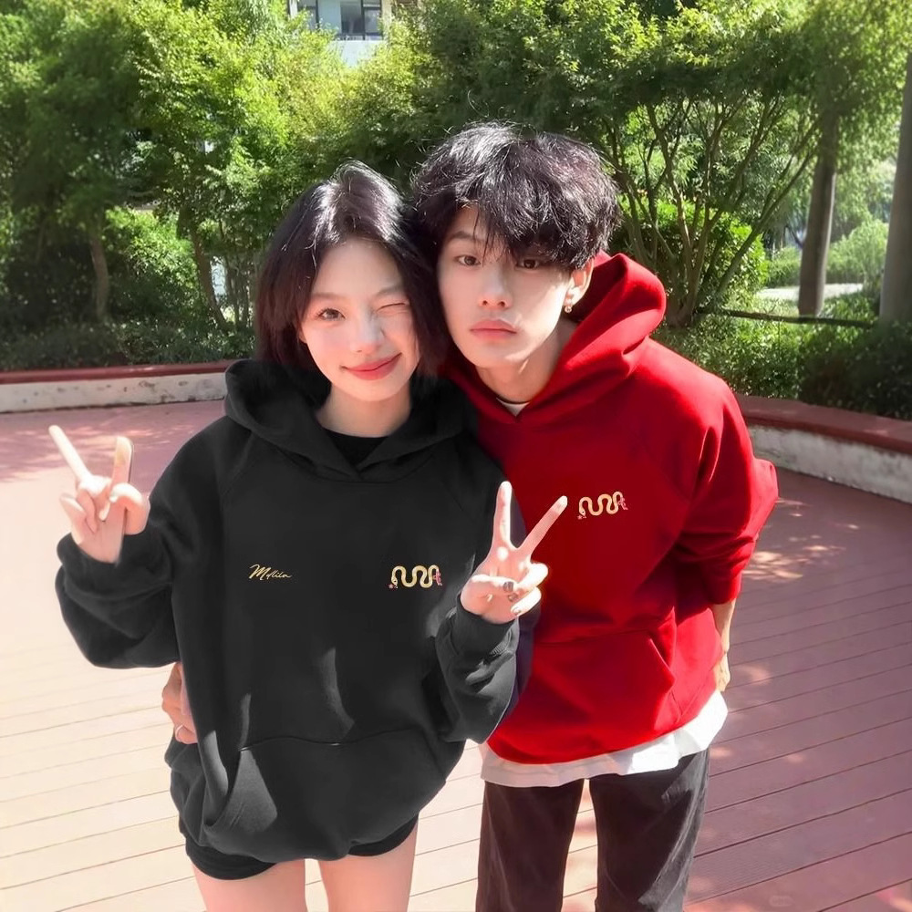 다른 연인 원피스 조끼 가을과 겨울 2025 새로운 오버 시즈 디자인 그물 레드 플러스 벨벳 코트