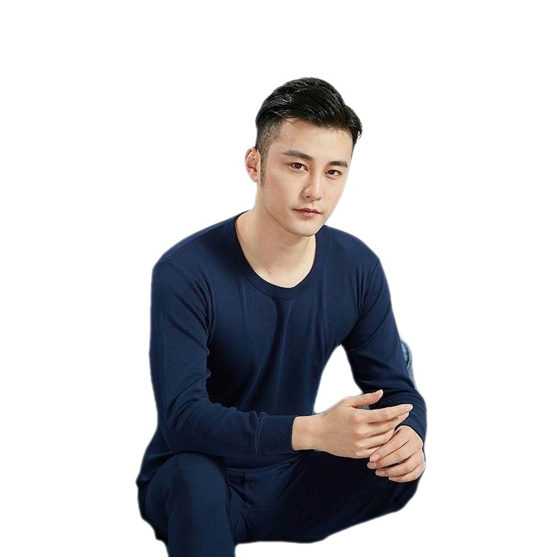 keep warm thermal underwear with a round collar