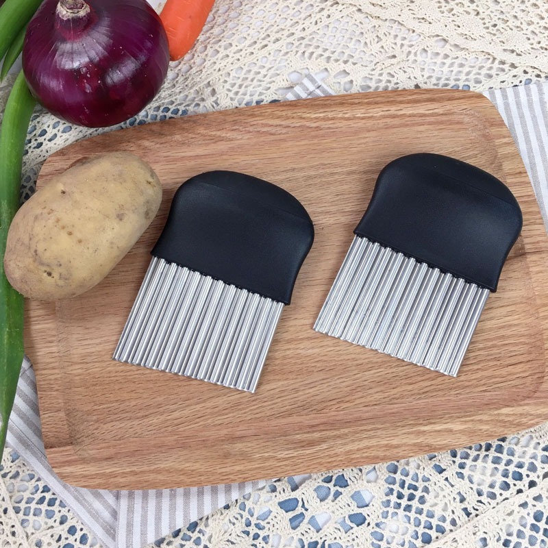 Lengya ポテトナイフ ウェーブナイフ ファンシースライス 波形深溝フライドポテトナイフ 家庭用多機能野菜切断ナイフ|undefined