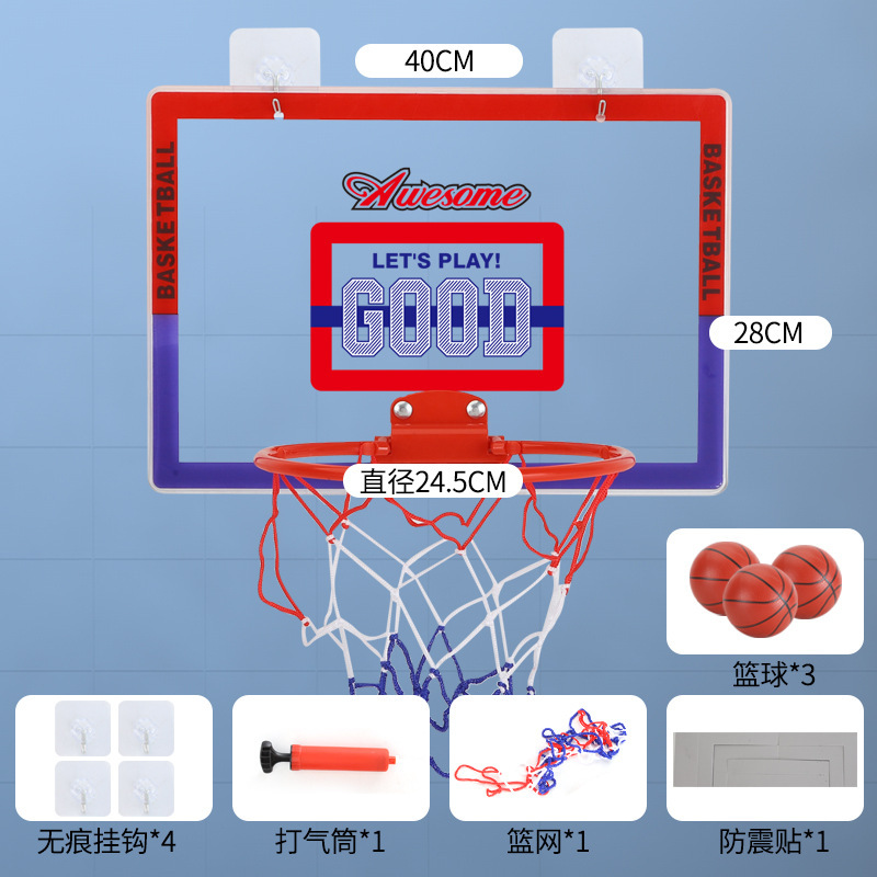 Transfronterizo de acrílico para niños de baloncesto plegable sin punzonado tablero transparente colgante canasta deportiva juguete de tiro
