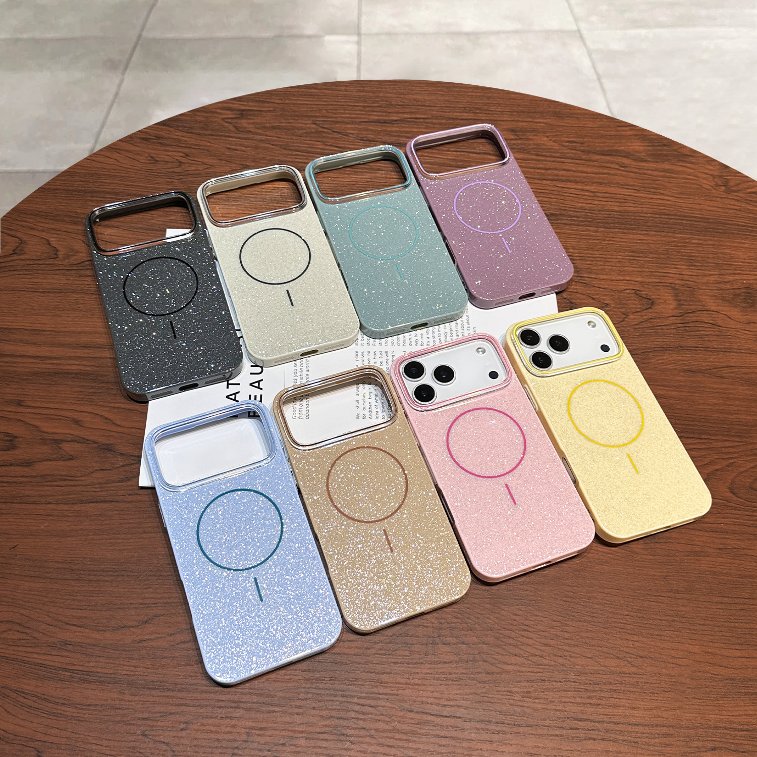 适用iPhone17Promax手机壳S2闪粉磁吸充电苹果17Air防摔16P保护套