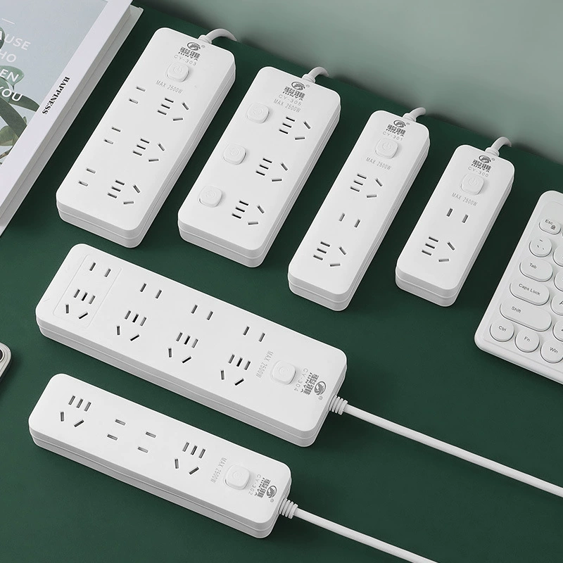Smart switch socket multi-plug plug and line plug with wire plug home multi-functional five-hole socket board