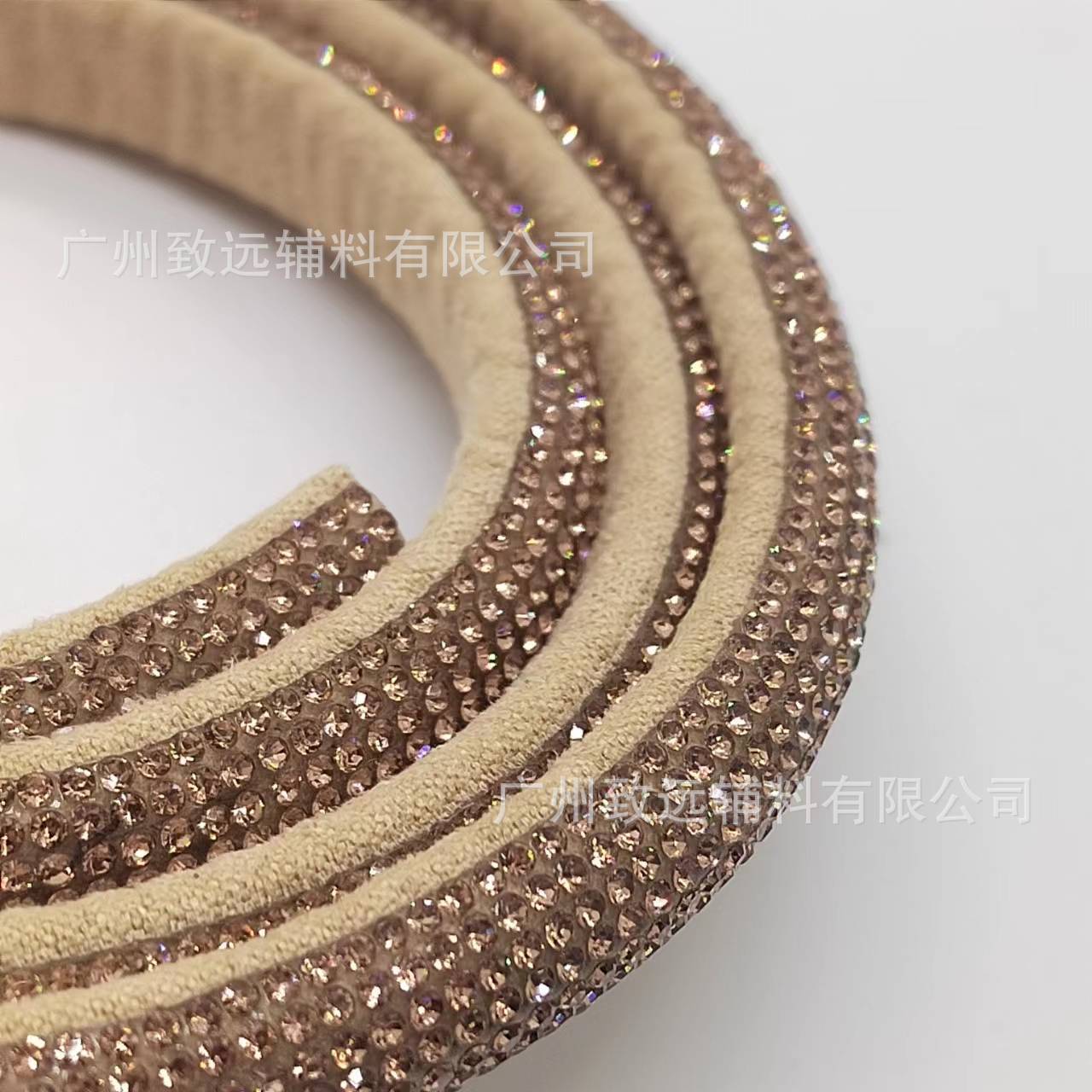 Tiras de diamantes de imitación transfronterizas con cuerda de algodón, tiras semicirculares regulares, accesorios DIY, sandalias, accesorios para calzado, venta al por mayor de fábrica.