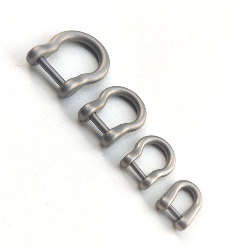 Aleación de titanio en forma de U coche llavero metal herradura hebilla desmontable gancho hebilla llavero accesorios llavero