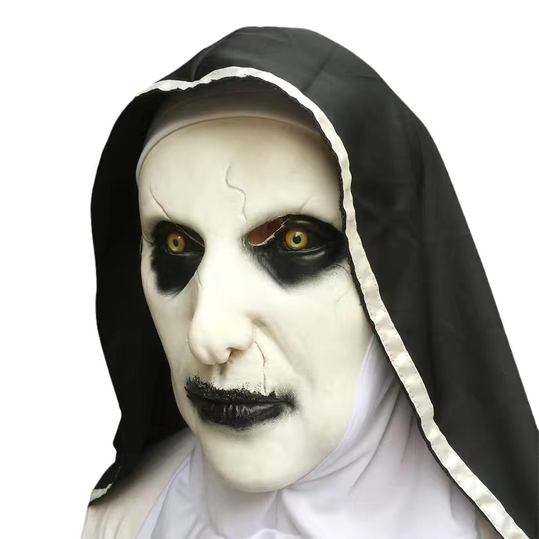 Pomelo máscara de monjas fantasmas de Halloween horror asustador fantasma de la cabeza de la mujer casa embrujada suministros de fiesta