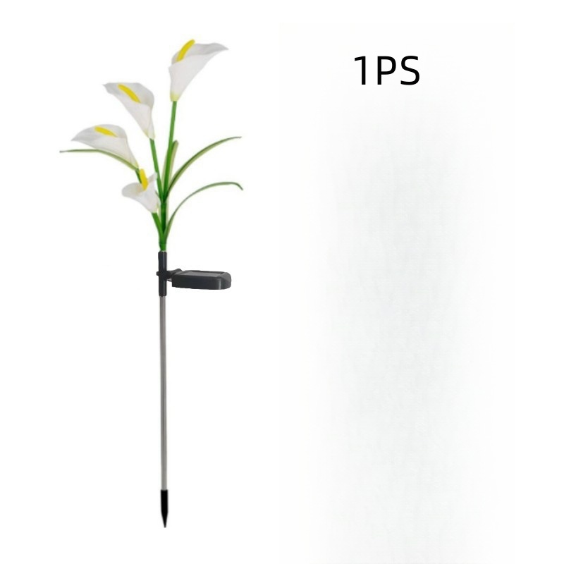 Solar simulación flor lámpara LED lirio flor lámpara de tierra girasol césped lámpara Rosa jardín Lámpara decorativa