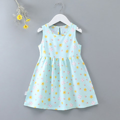 Girls' sleeveless summer dress for children, little girls, cotton silk summer clothing dress, girls and babies, backless dress, spaghetti straps, princess dress