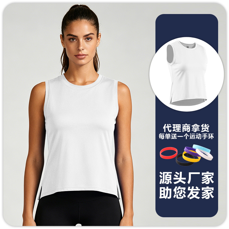 F8210 chaleco de yoga de mujer con camisa de entrenamiento de maratón sin mangas que absorbe el sudor