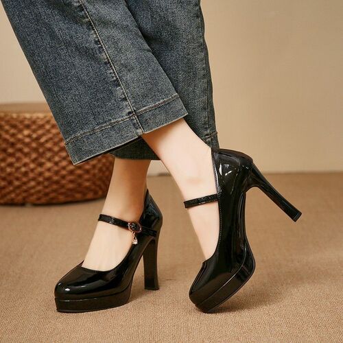 French retro single women's spring new niche design versatile comfortable temperament Mary Jane high heels women