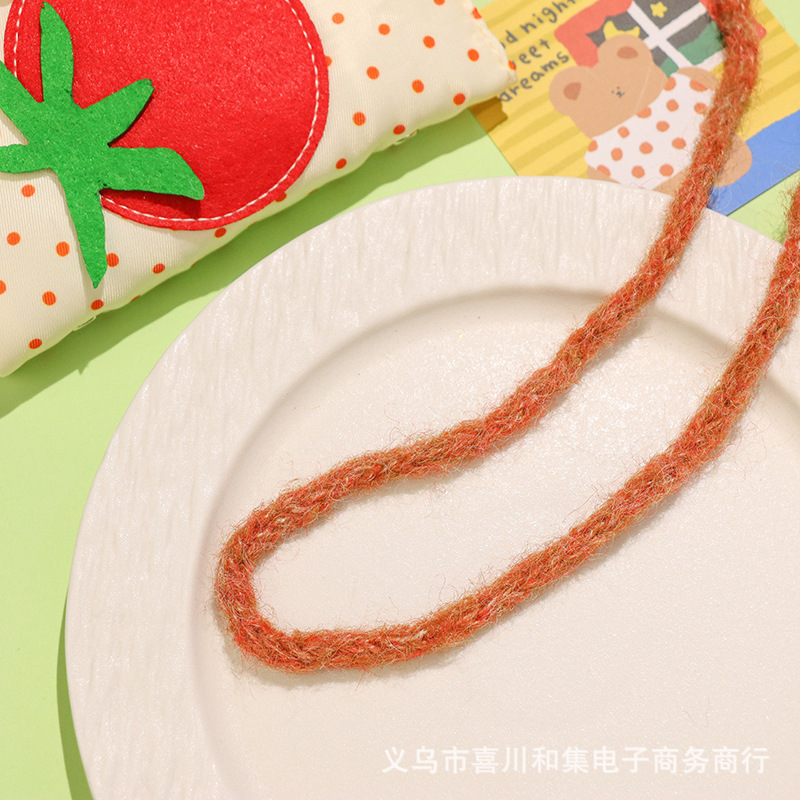 Cordas de lana coloridas didiy zapatos cordas de lana de tela de ropa cuerda de decoración de arco material de ropa accesorios cuerda