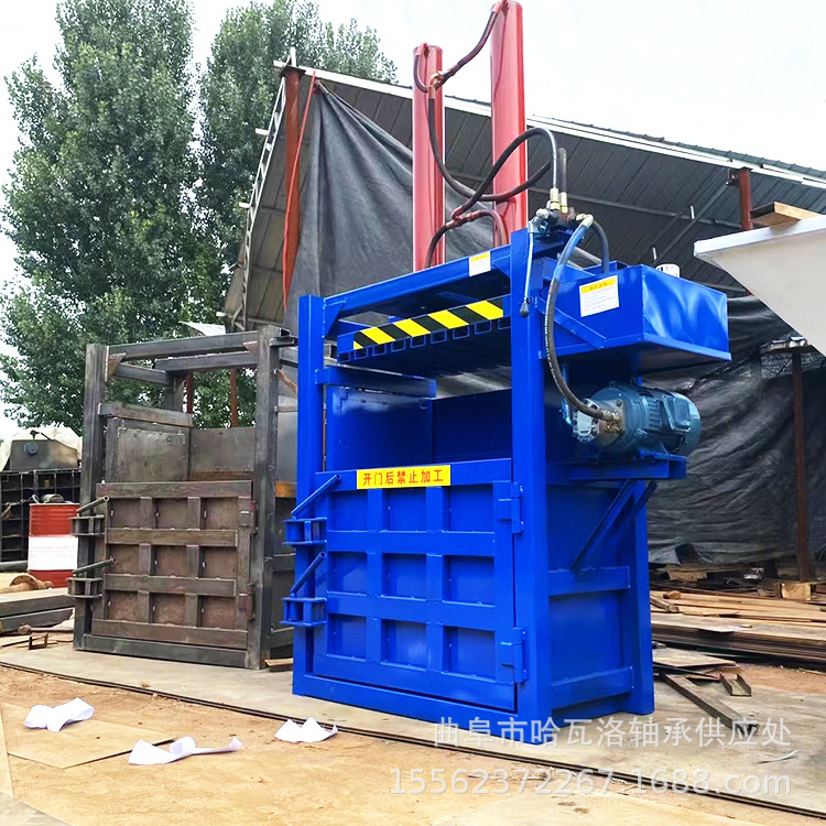 立式旧金属压块机 废纸箱塑料瓶打包机 双缸矿泉水瓶打包机