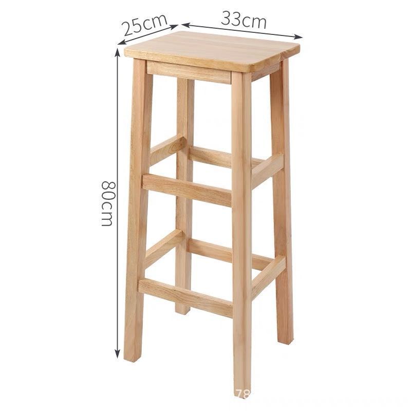 Fábrica directa taburete cuadrado de madera sólida taburete cuadrado moderno simple sala de estar taburete de comedor escuela hospital taburete de madera