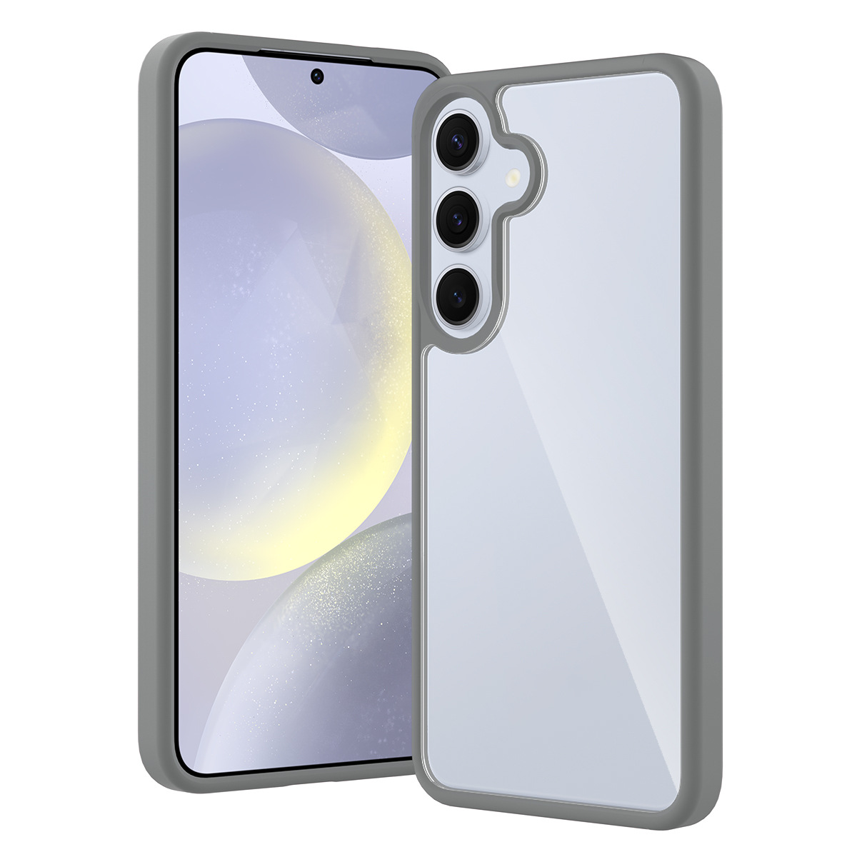 Cross-border S25 Plus Silver Shield Transparent Frosted Side with Hanging Skin S25 Edge Cover for Mobile Phone