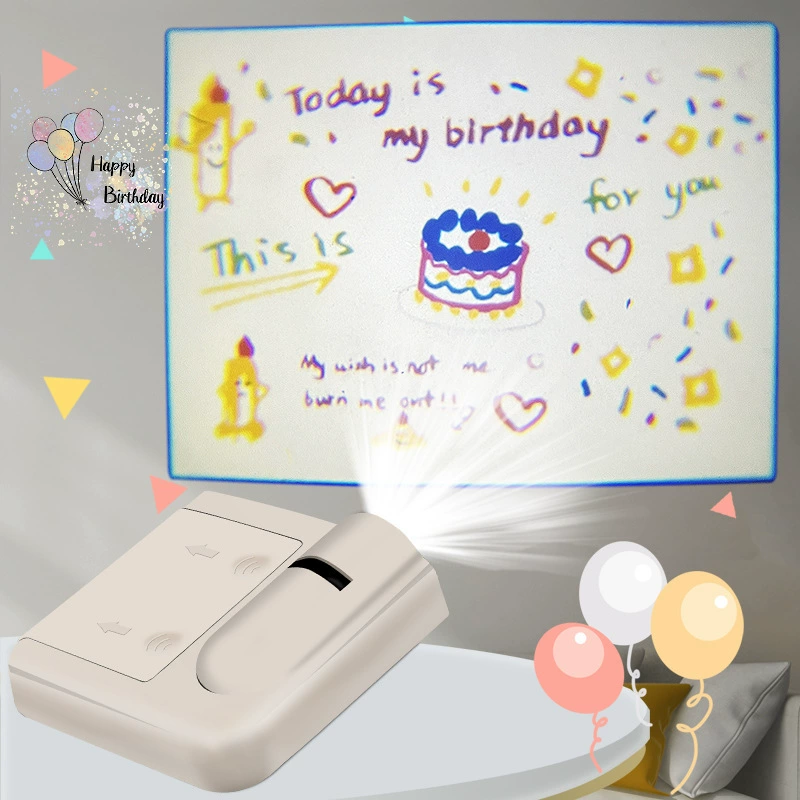 Корейский стиль ins, украшение для дня рождения, атмосферный свет, проекционный свет с днем рождения, популярный реквизит для фотосессии, проектор