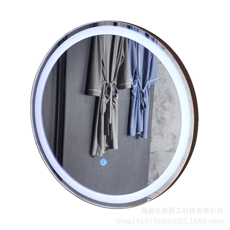 Estricta selección de espejos de baño redondos inteligentes, espejos de maquillaje de pantalla táctil anti-nebble europeos, espejos de pared de baño, espejos inteligentes de baño