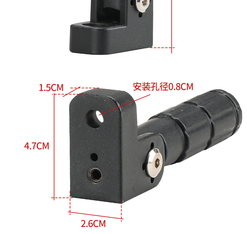 Universal Compatible Electric Vehicle Aluminum Alloy Foldable Round Foot Pedal, Thickened and Durable Front Footrest, Original Vehicle Wear-Resistant Accessory