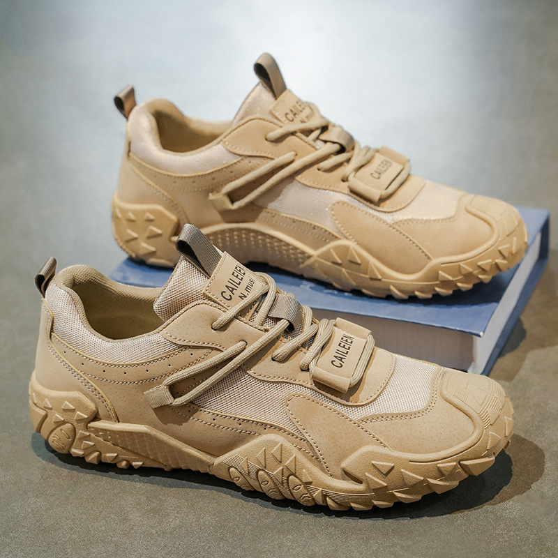Labor Protection Shoes Men's Shoes Autum New Breathable Construction Site Work Shoes Non-Slip Wear-Resistant Sports Leisure Hiking Shoes for Men