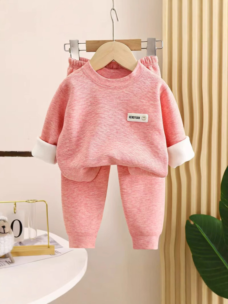 Trajes de calentamiento para niños más terciopelo engrosado otoño y invierno nuevo bebé ropa interior de fondo ropa interior de otoño para niños pantalones de otoño para niños