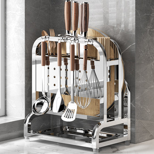 Stainless Steel Knife Holder Kitchen Storage Rack Supplies Chopping Board Rack Knife Chopsticks Holder Kitchen Knife Holder Chopsticks Knife Holder