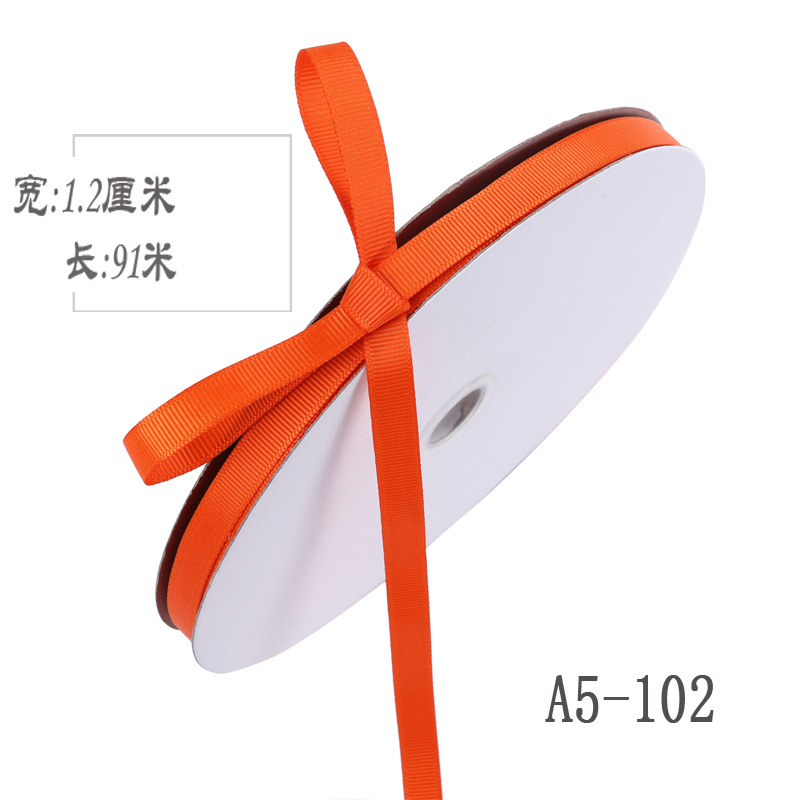 Engrosamiento 1,2 cm de alta densidad costilla cinta arco DIY cinta fruta caja de regalo embalaje cinta de color Ropa Accesorios