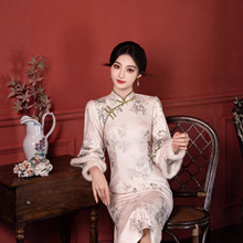 2025新款新中式旗袍改良年轻款少女倒大袖气质绝美国风连衣裙