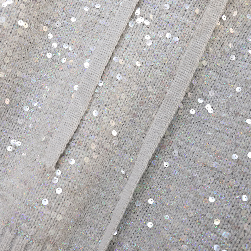 Women's Clothing light luxury sequined hooded sweater autumn and winter high end temperament versatile warm long sleeved knitted sweater women's trend_voghion.com