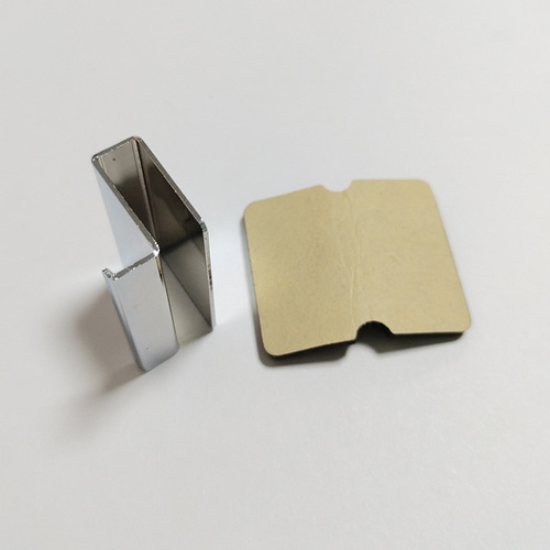 Glass cabinet door handle door clip with adhesive backing Acrylic door handle iron glass door clip