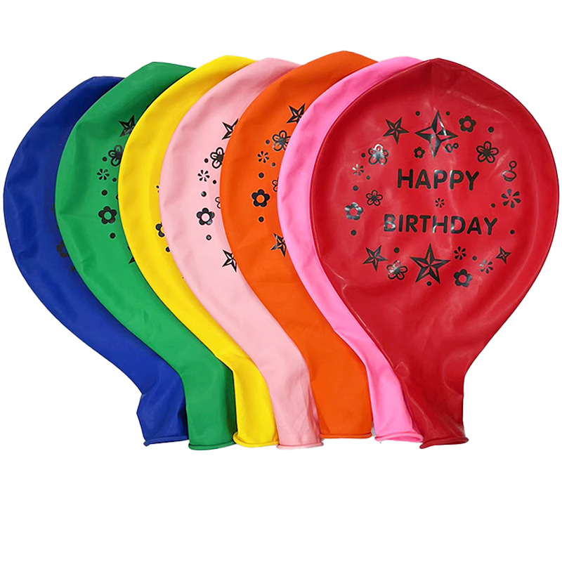 Belleza del mar de 36 pulgadas gran mercado nocturno de globos para vender letras grandes aplanadas engrosadas impresión de cumpleaños diseño de decoración de globos de látex