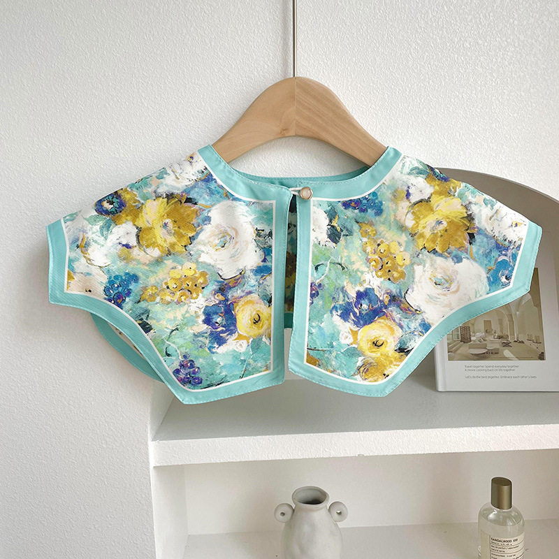 Nuevo chal protector solar de verano de las mujeres al aire libre con aire acondicionado decoración de la habitación chaleco de protección del cuello pequeña bufanda falsa bufanda anudada