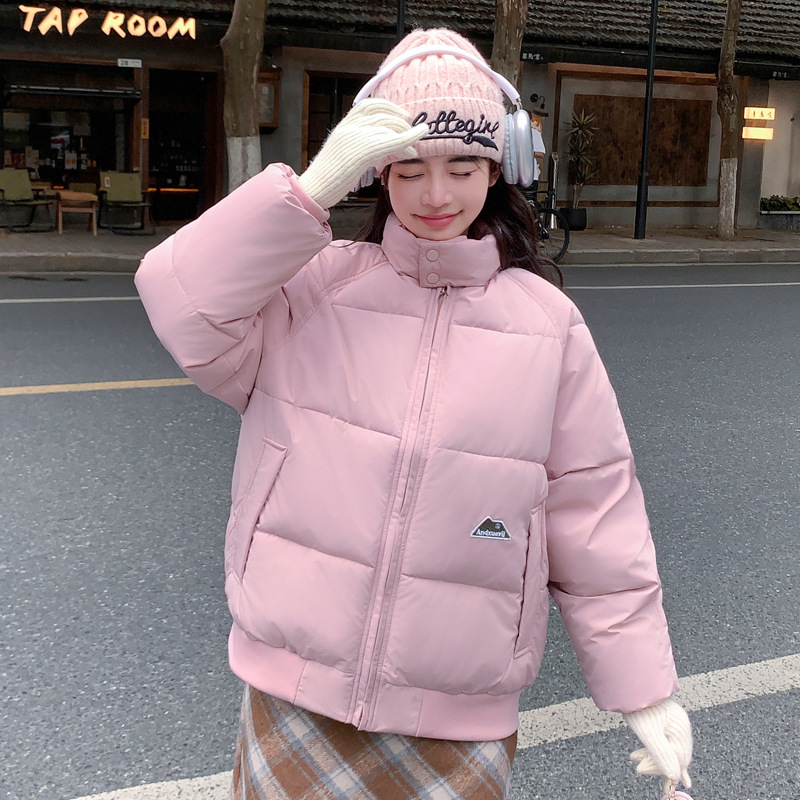 Invierno corto de algodón para niños pequeños estudiantes 2024 nuevo estilo coreano cuello suelto temperamento de algodón para estudiantes chaqueta