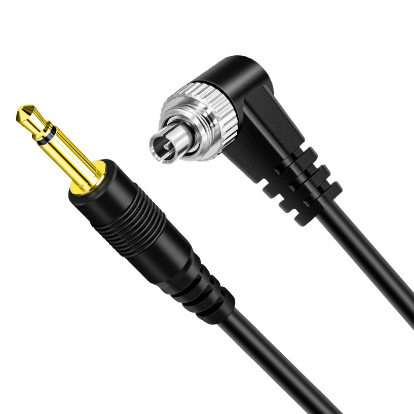 Línea de lámpara de flash Línea de flash síncrono de cámara digital 3,5mm a PC 2,5 a PC línea síncrona