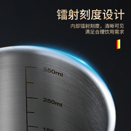 304 Stainless Steel Double-Layer Insulated Mug with Lid for Children, Cross-Border Coffee Cup for Wholesale, Logo Printing Available