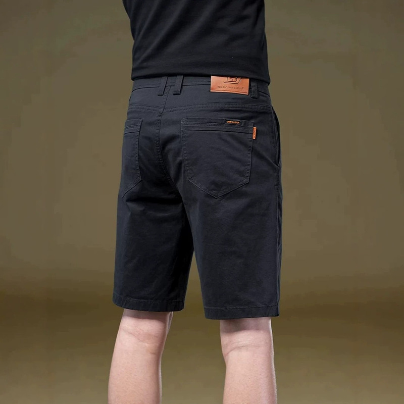 High-end trendy loose-fitting versatile comfortable men's shorts, breathable, wrinkle-resistant, quick-drying, plus-size straight-leg casual mid-length pants