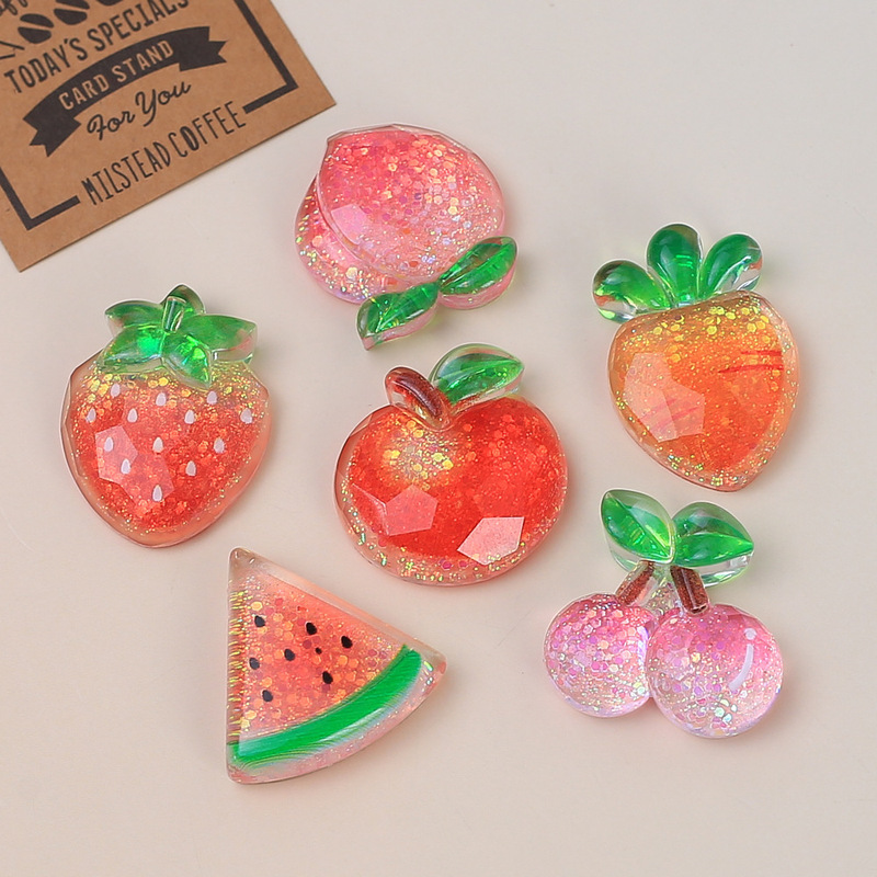 Creative Ice Transparent Sequin Fruit Cartoon Handmade DIY Homemade Hairpin Cream Glue Accessories Resin Accessories Wholesale Creative Ice Transparent Sequin Fruit Cartoon Handmade DIY Homemade Hairpin Cream Glue Accessories Resin Accessories Wholesale