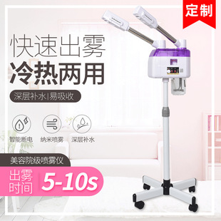 Beauty Salon Hot and Cold Spray Machine Double-Tube Facial Steamer Household Moisturizing Facial Hydrating Beauty Instrument Hot and Cold Spray Wholesale
