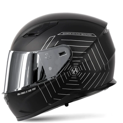 supply motorcycle helmet summer — Motosiklet kaskı (dəbilqə) - dumb-black-spider-silver-plated-m